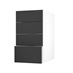 Hockley Super Matt Black 400 Deep Drawer Door Open