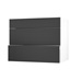 Hockley Super Matt Black 900 Pan Drawer Door Open