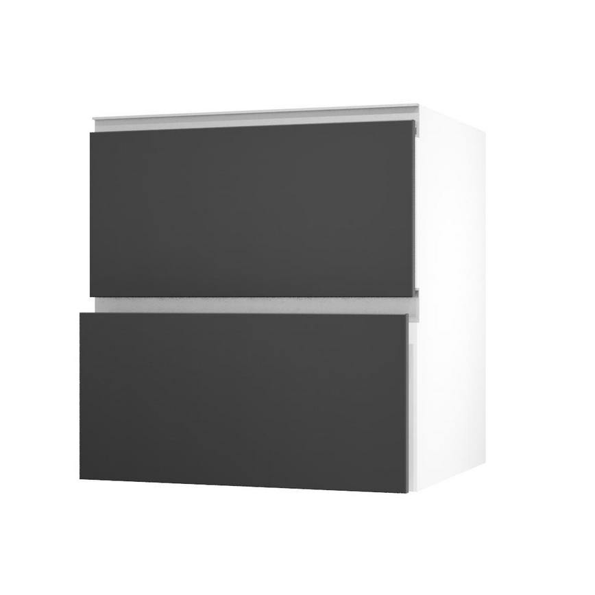 Hockley Super Matt Black 700 Pan Drawer Door Open 342mm