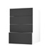 Hockley Super Matt Black 500 Deep Drawer Door Open