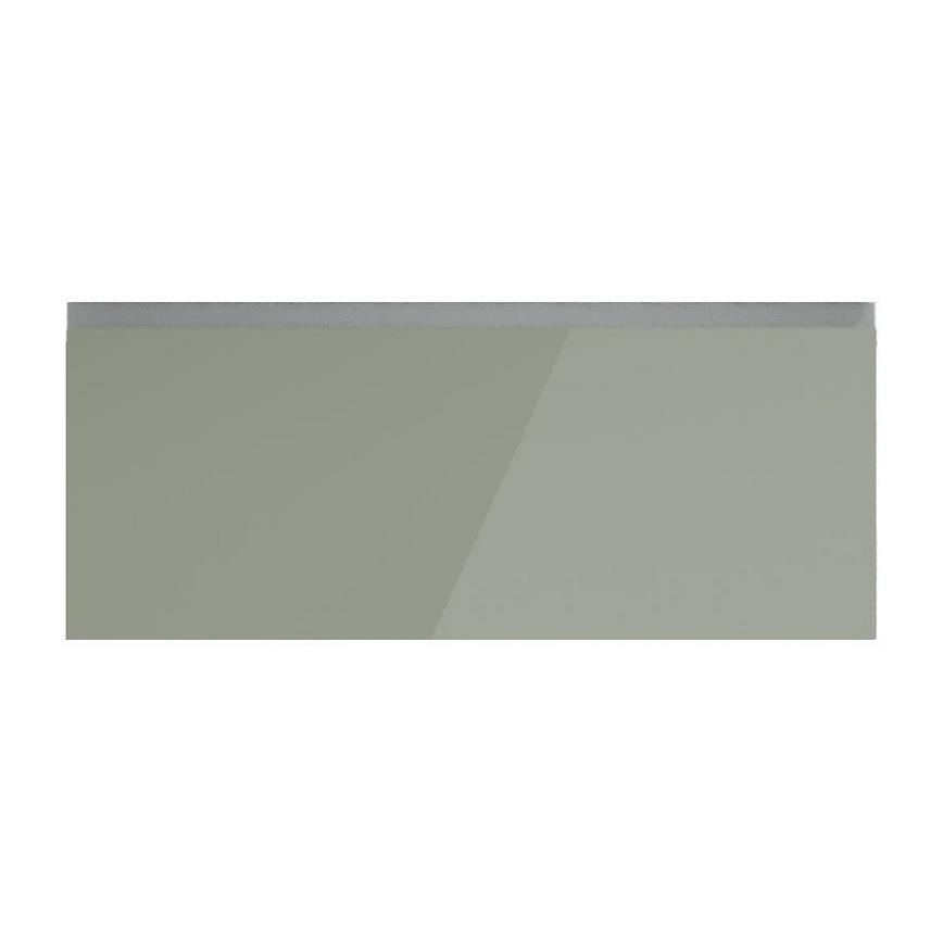 Hockley Mirror Gloss Reed Green 900mm x 342mm Pan Drawer Front Shown Closed from the Front as Part of a Full Drawer Unit