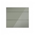 Hockley Mirror Gloss Reed Green 800mm x 275mm Pan Drawer Front Shown Closed from the Front as Part of a Full Drawer Unit