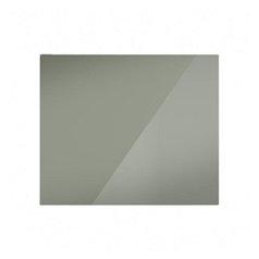 Hockley Mirror Gloss Reed Green 600mm x 506mm Tall Microwave Top Box Door Shown Closed from the Front