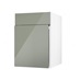 Hockley Mirror Gloss Reed Green 500mm x 557mm Door Front Shown Open at an Angle as Part of a Door and Drawer Unit