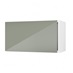 Hockley Mirror Gloss Reed Green 600mm x 326mm Integrated Microwave Top Box Door Shown Open at an Angle