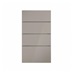 Hockley Mirror Gloss Sand Grey 400mm x 227mm Drawer Front Shown Closed as Part of a Full Drawer Unit