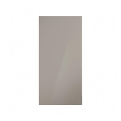 Hockley Mirror Gloss Sand Grey 350mm x 720mm Full Height Door Shown Closed from the Front
