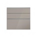 Hockley Mirror Gloss Sand Grey 800mm x 170mm Drawer Front Shown Closed as Part of a Full Drawer Unit