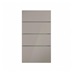 Hockley Mirror Gloss Sand Grey 400mm x 160mm Drawer Front Shown Closed from the Front as Part of a Full Drawer Unit