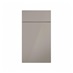 Hockley Mirror Gloss Sand Grey 400mm x 557mm Door Front Shown Closed from the Front as Part of a Door and Drawer Unit