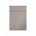 Hockley Mirror Gloss Sand Grey 500mm x 557mm Door Front Shown Closed from the Front as Part of a Door and Drawer Unit