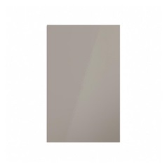 Hockley Mirror Gloss Sand Grey 450mm x 720mm Full Height Door Shown Closed from the Front