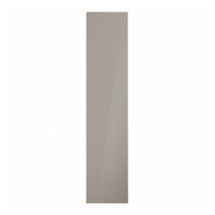 Hockley Mirror Gloss Sand Grey 200mm x 900mm Tall Door Shown Closed from the Front