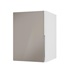 Hockley Mirror Gloss Sand Grey 500mm x 720mm Full Height Door Shown Open at an Angle