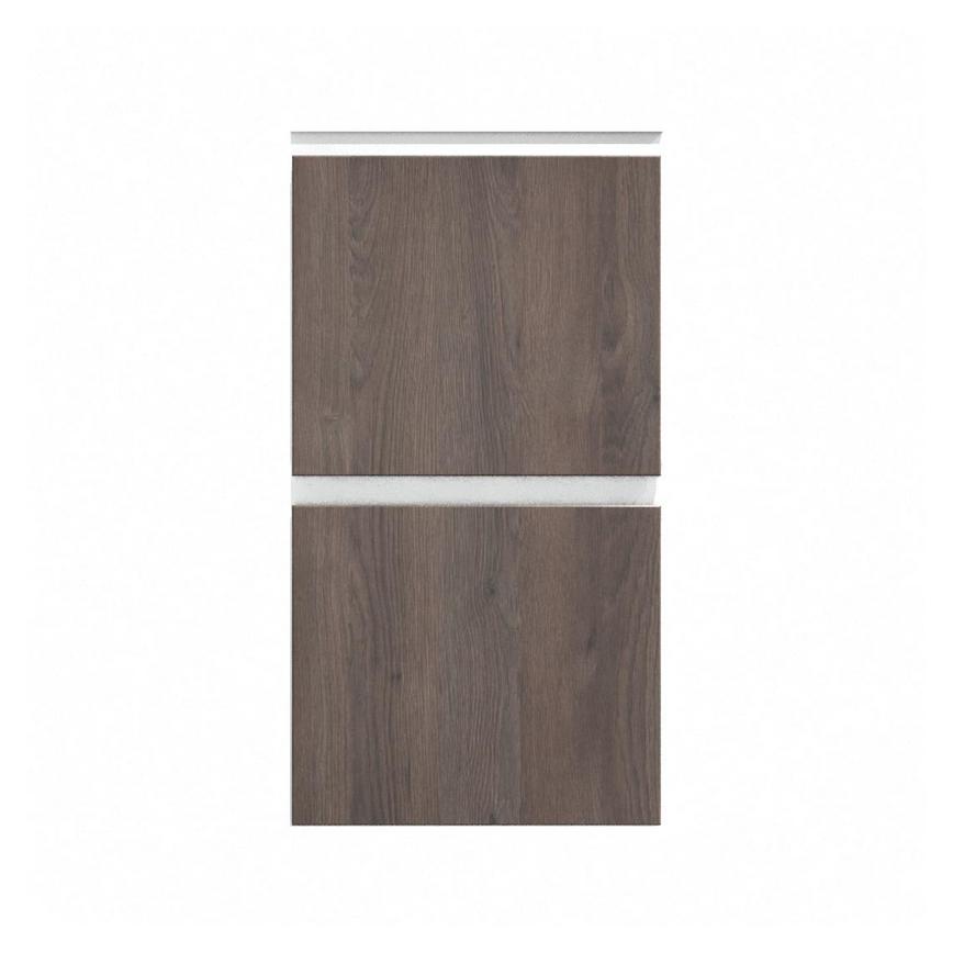 Hockley Textured Dark Oak 400mm x 342mm Pan Drawer Front Shown Closed from the Front as Part of a Full Drawer Unit