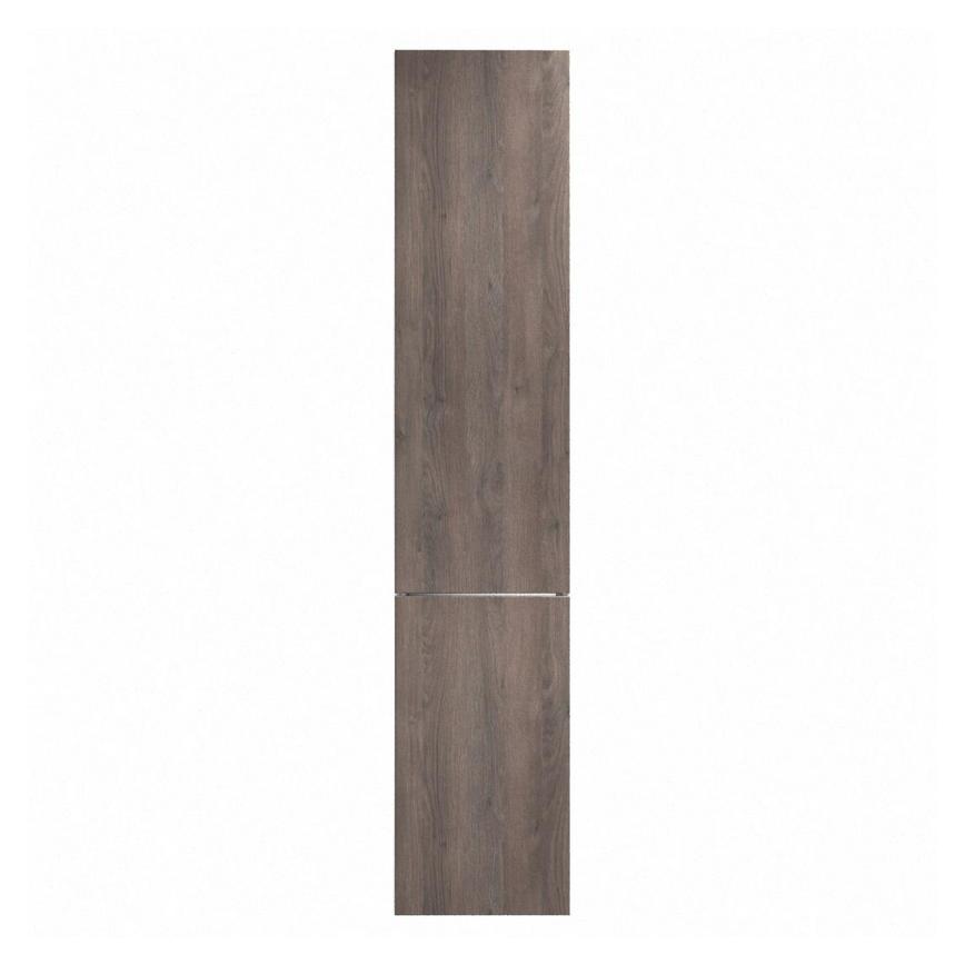 Hockley Textured Dark Oak 400mm x 1200mm Full Height Larder Door Shown Closed from the Front as Part of a Full Larder Unit