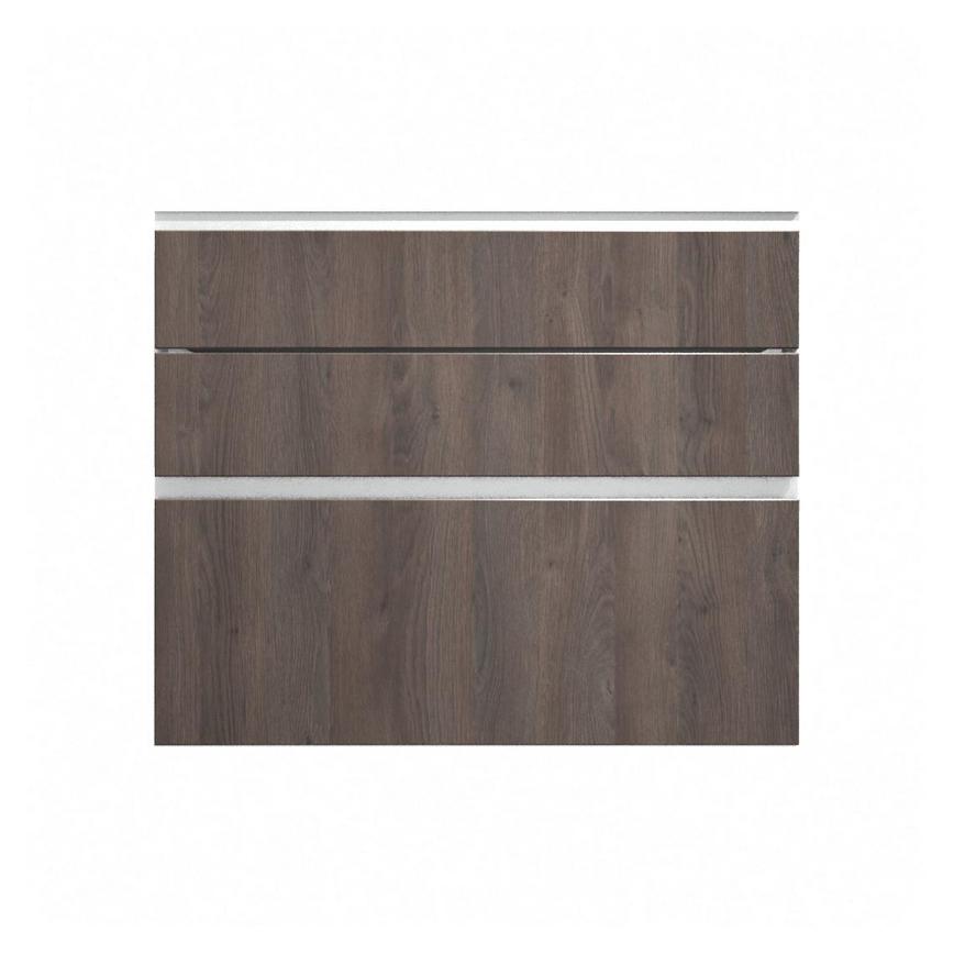 Hockley Textured Dark Oak 900mm x 170mm Drawer Front Shown Closed as Part of a Full Drawer Unit