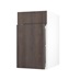 Hockley Textured Dark Oak 400mm x 557mm Door Front Shown Open at an Angle as Part of a Door and Drawer Unit
