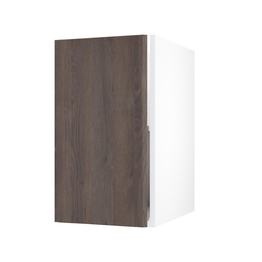 Hockley Textured Dark Oak 400mm x 720mm Full Height Door Shown Open at an Angle