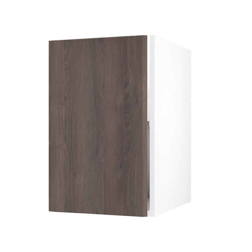 Hockley Textured Dark Oak 450mm x 720mm Full Height Door Shown Open at an Angle