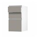 Hockley Super Matt Sand Grey 170mm x 400mm Kitchen Drawer Angle Open