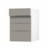 Hockley Super Matt Sand Grey 160mm x 500mm Kitchen Drawer Angle Open