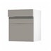 Hockley Super Matt Sand Grey 160mm x 600mm Kitchen Drawer Angle Open
