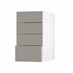 Hockley Super Matt Sand Grey 227mm x 400mm Deep Kitchen Drawer Angle Open