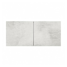 Hockley Textured White Stone 460mm x 1000mm Tall Bridging Unit Kitchen Door Pair Primary Cut Out