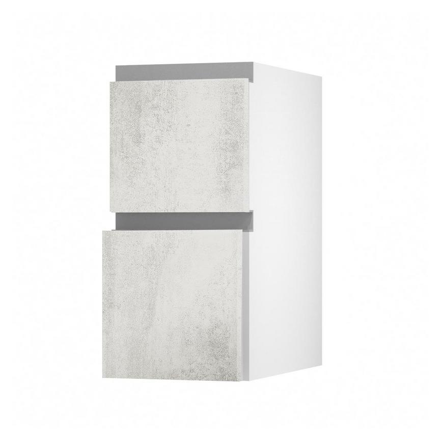 Hockley Textured White Stone 342mm x 350mm Pan Kitchen Drawer Unit Angled Open