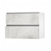Hockley Textured White Stone 342mm x 1000mm Pan Kitchen Drawer Unit Angled Open