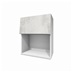 Hockley Textured White Stone 326mm x 600mm Full Height Microwave Top Box Kitchen Door Unit Angled Open