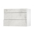 Hockley Textured White Stone 275mm x 1000mm Appliance Tower Kitchen Drawer Unit Angled Open