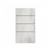 Hockley Textured White Stone 227mm x 400mm Deep Kitchen Drawer Unit Front View