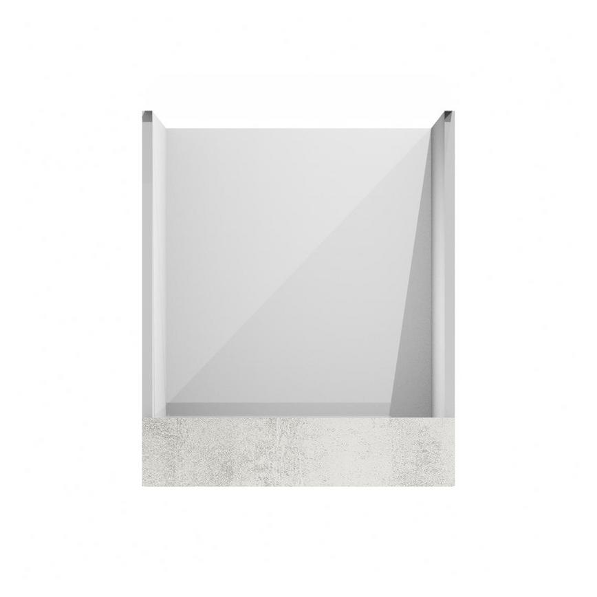 Hockley Textured White Stone 115mm x 600mm x 18mm Filler Panel Unit Front View
