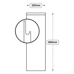 Integrated Handle 300 Tall Door (XX42)