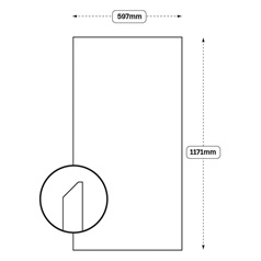 Integrated Handle 600 Appliance Tower Door 1171mm (XX62)