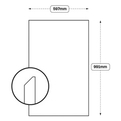 Integrated Handle 600 Fridge Door (XX27)