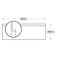 Integrated Handle 1000 Half Height Door (XX3H)