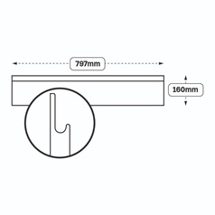 Integrated Handle 800 Drawer Front
