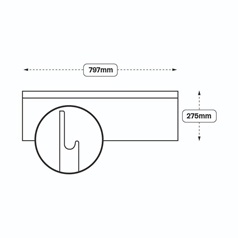 Integrated handle 800 Pan Drawer (XX5C)