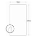 Integrated Handle Appliance Tower Door 1400mm (XX8J) Line Drawing