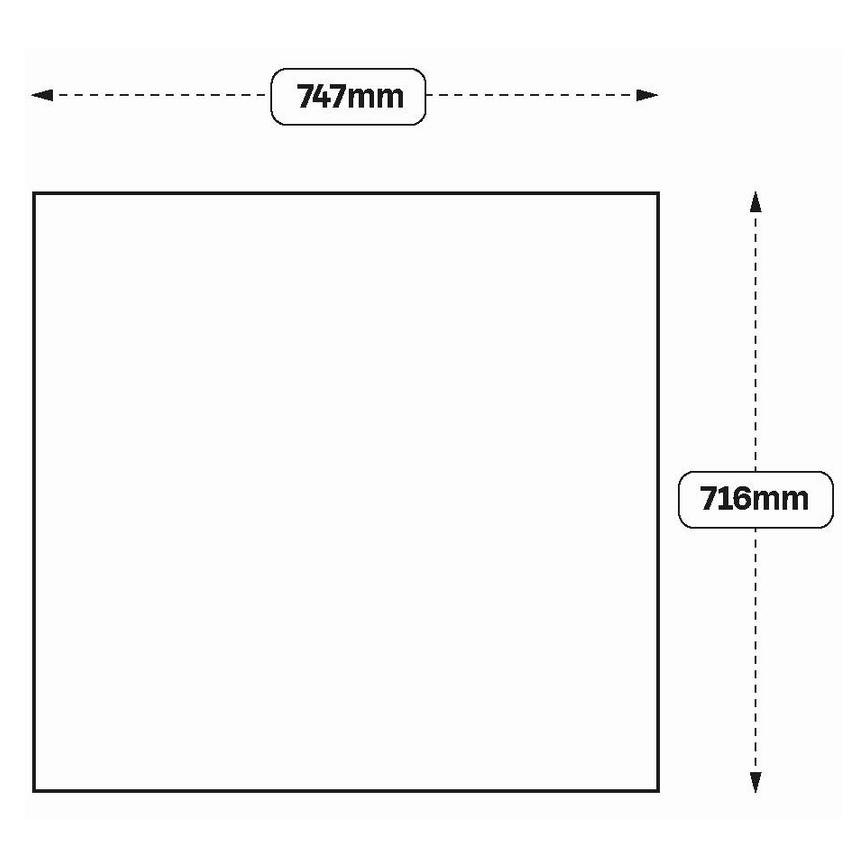 Slabs 750 Full Height Door (XX1Z) Line Drawing