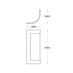 Frome 310 x 716mmCurvedDoor (XX80) Line Drawing