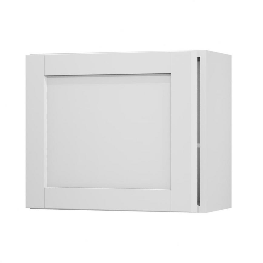 Witney White 600 Tall Integrated Microwave Topbox Door Open