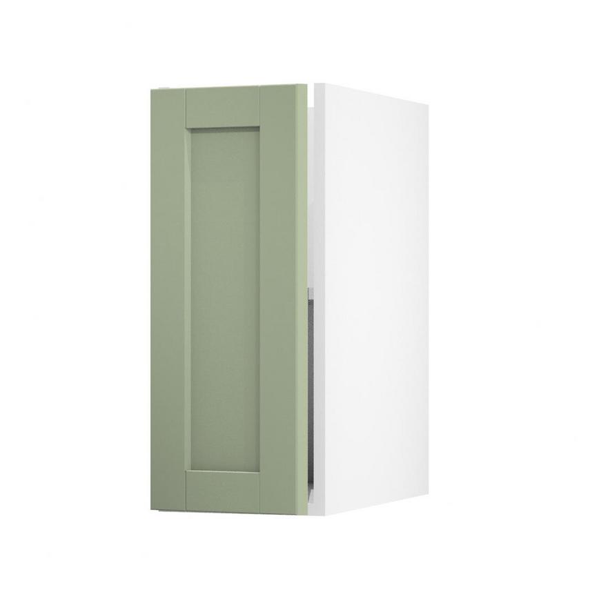 Witney Reed Green 300mm x 720mm Full Height Door Shown Open at an Angle