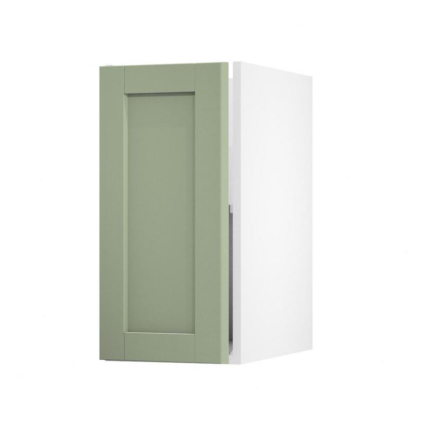 Witney Reed Green 350mm x 720mm Full Height Door Shown Open at an Angle