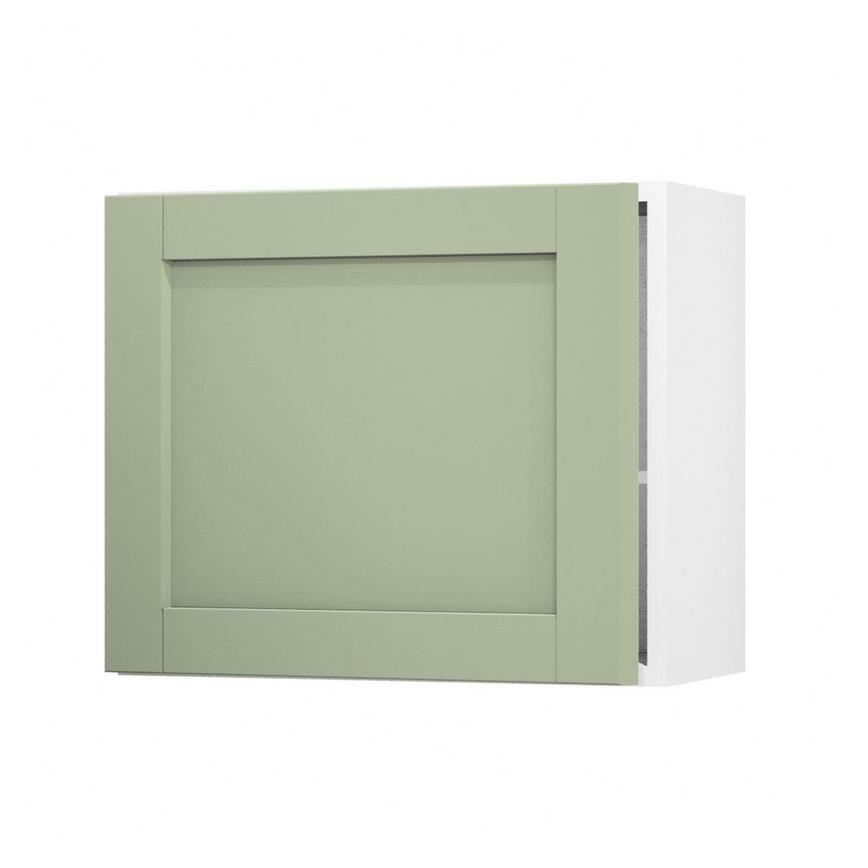 Witney Reed Green 600mm x 506mm Tall Microwave Top Box Door Shown Open at an Angle