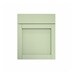Witney Reed Green 600mm x 557mm Door Front Shown Closed from the Front as Part of a Door and Drawer Unit