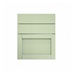 Witney Reed Green 600mm x 394mm Pan Drawer Shown Closed from the Front as Part of a Drawer Unit